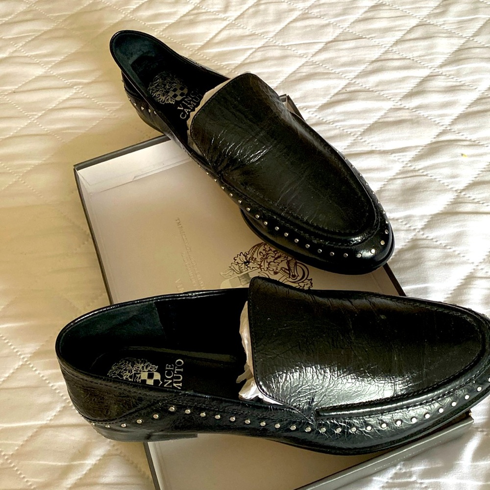 Black stud Vince Camuto loafer